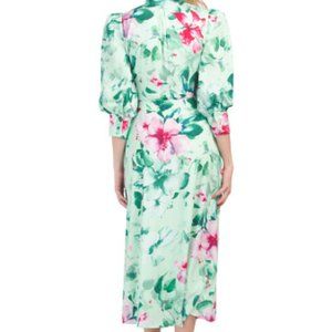prev Front Tie Printed Floral Cocktail Dress Front